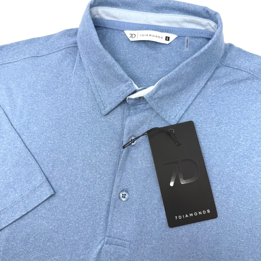 7Diamonds Core Polo Men Small Short Sleeve Performance Shirt CSMP-1597 NEW